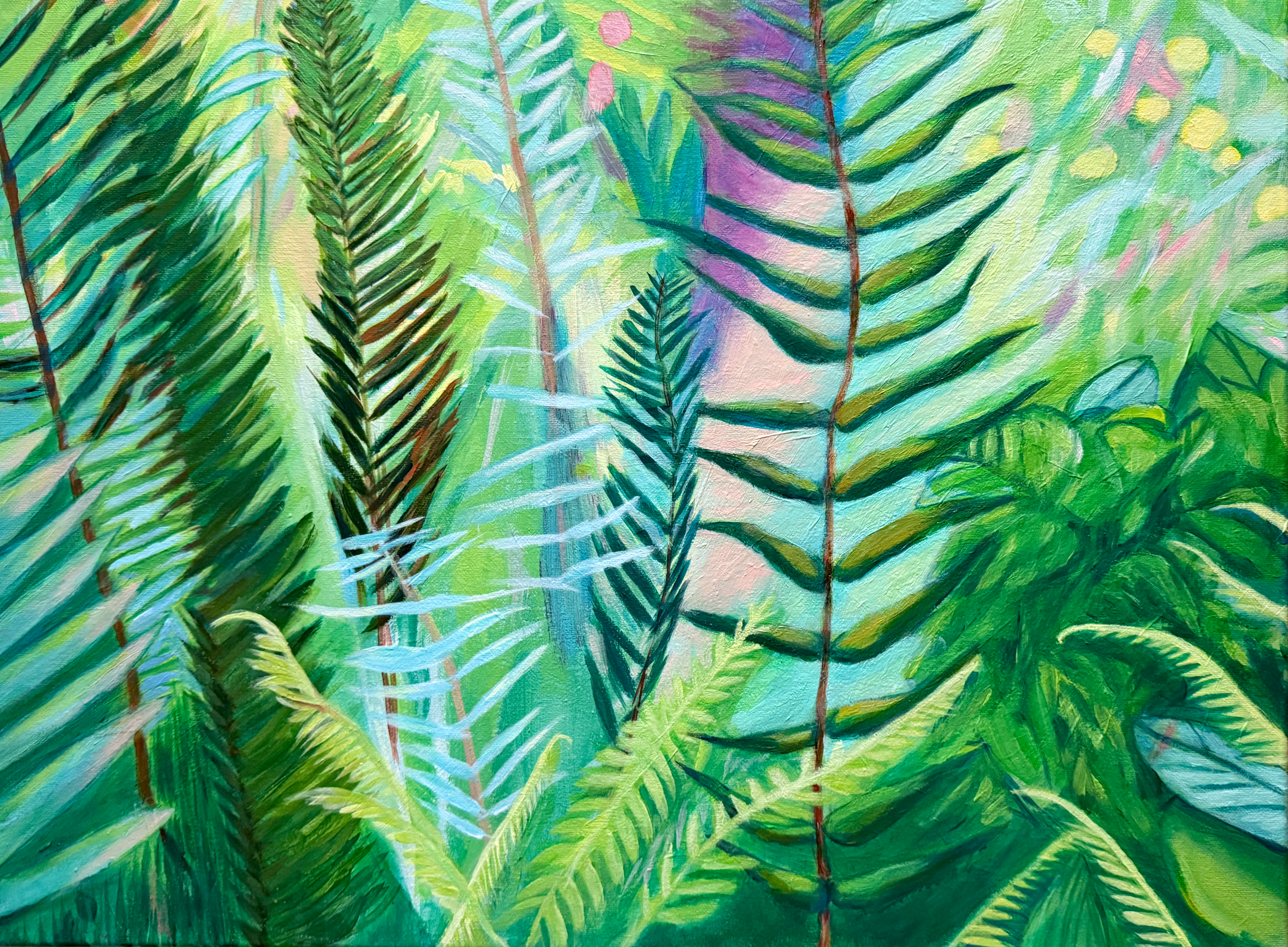 A Garden of Ferns, 18 in. x 24 in., acrylic on canvas, C$1800
