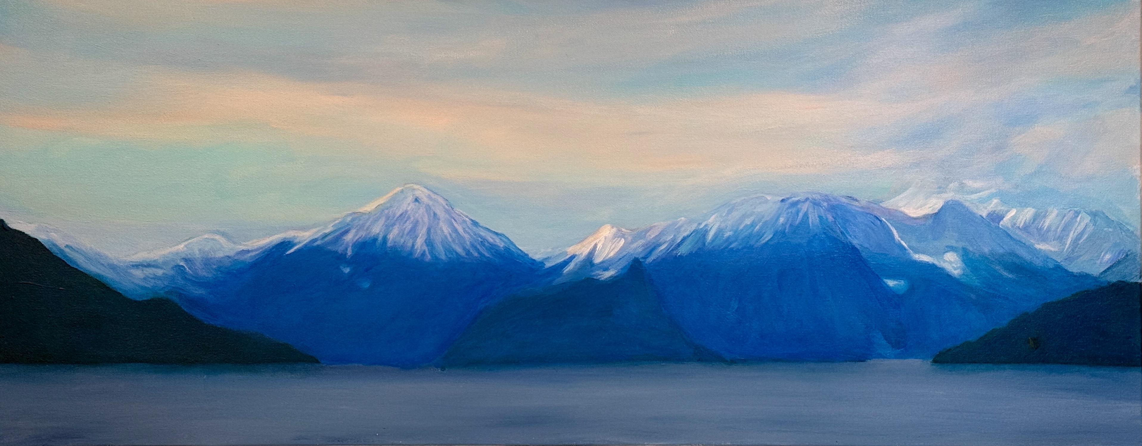 Sunshine Coast Mountains (2025)
40 inches x 16 inches, acrylic on canvas