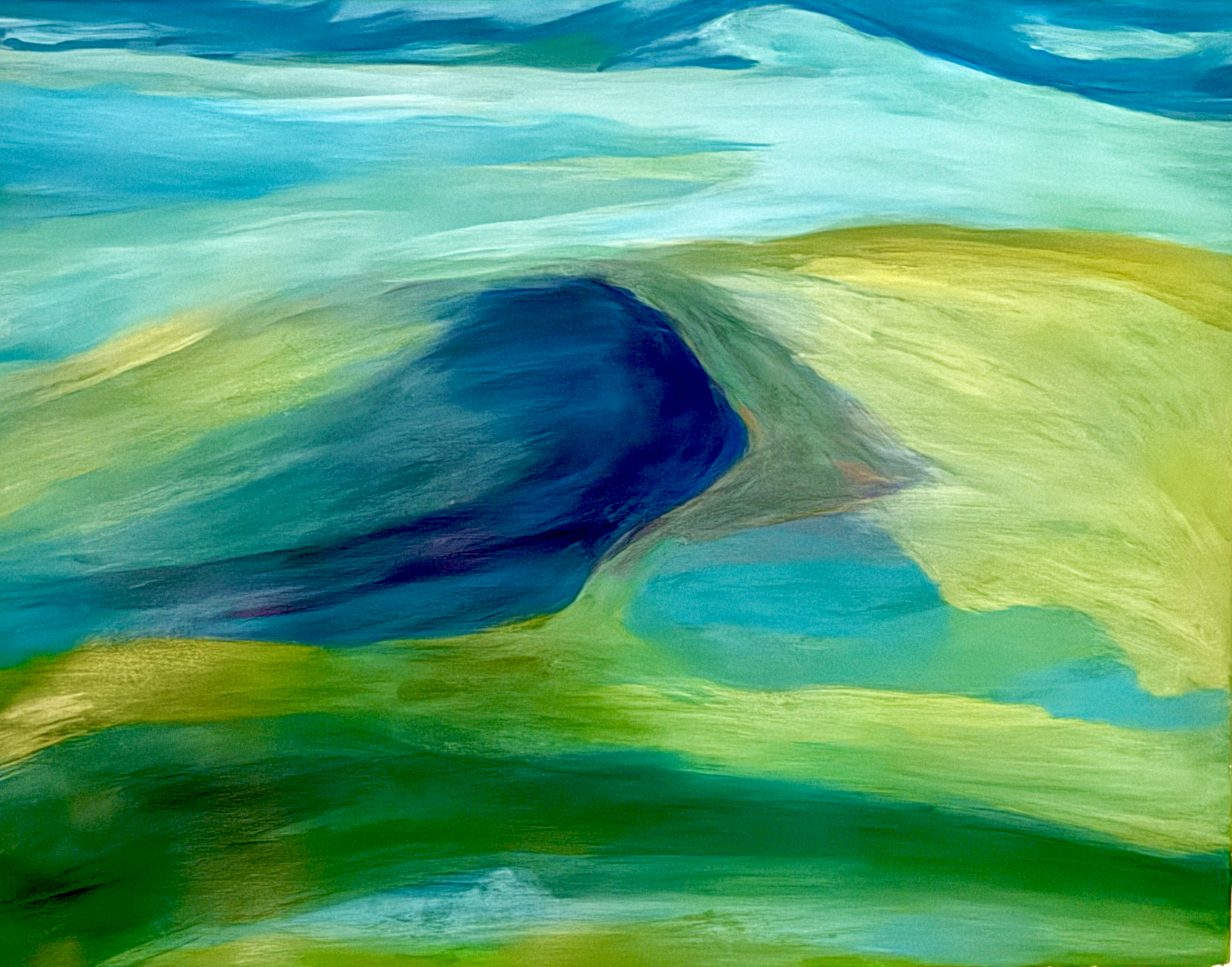 Tidal Flats ii, Sea Island, 14 in. x 17 in., acrylic on paper, C$350